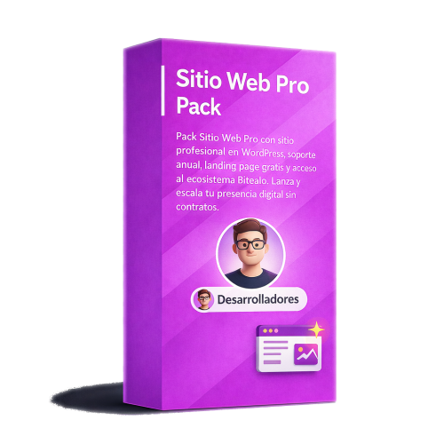 Pack Sitio Web Pro con sitio web profesional, landing page y más soluciones y herramientas de marketing digital