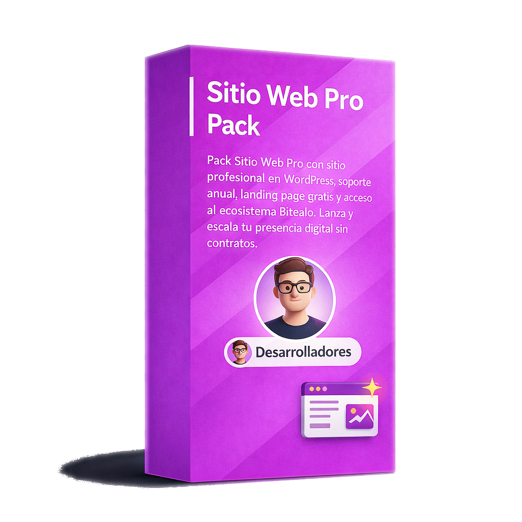 Pack Sitio Web Pro con sitio web profesional, landing page y más soluciones y herramientas de marketing digital