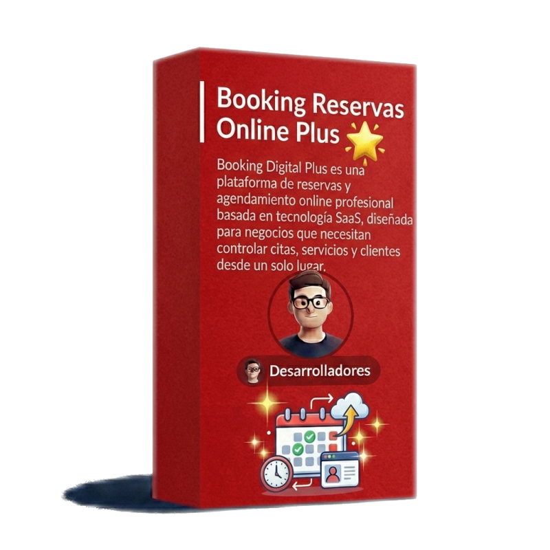Booking Digital Plus es una plataforma SaaS de agenda y reservas online con panel administrativo