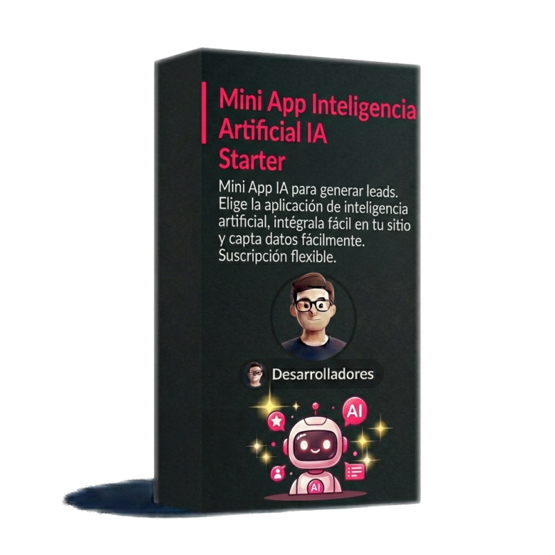 Mini App IA para generar leads. Elige la aplicación de inteligencia artificial, intégrala fácil en tu sitio y capta datos fácilmente. Suscripción flexible.